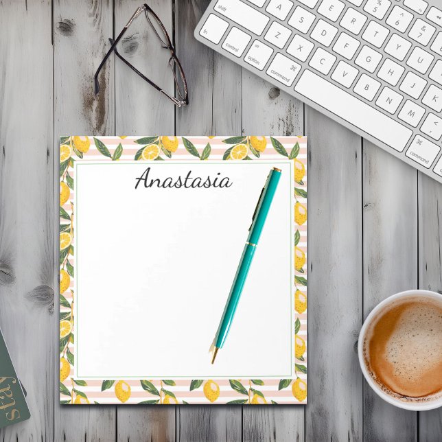 Bloc De Notas Gingham de Lemones y Amarillo Rosa (Subido por el creador)