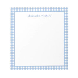 Bloc De Notas Gingham Personalizado