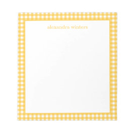 Bloc De Notas Gingham Personalized Notepad