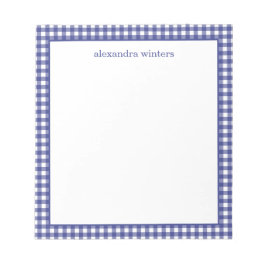 Bloc De Notas Gingham Personalized Notepad