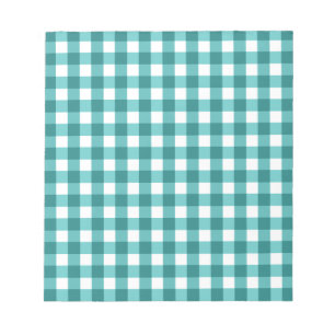 Bloc De Notas gingham verde azulada
