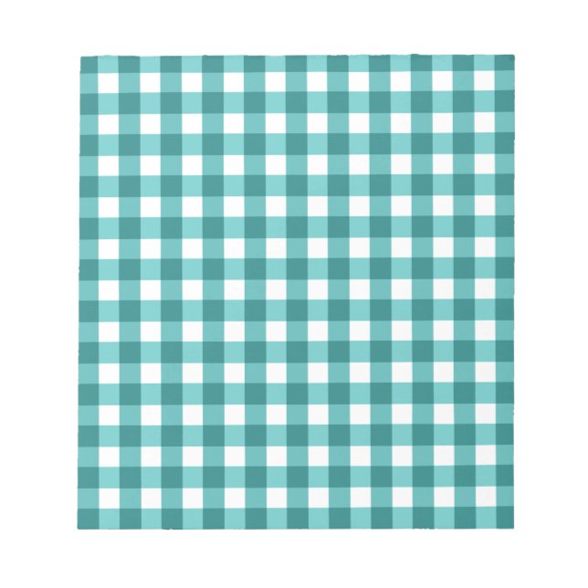 Bloc De Notas gingham verde azulada (Frente)