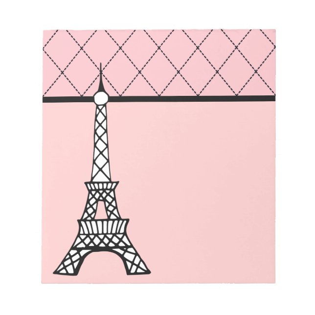 Bloc De Notas Gira Eiffel Torre Rosa París Notepad Gift (Frente)
