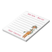 Giraffe de Navidades festivos, lista de deseos de