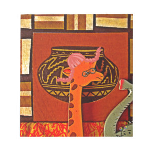 Bloc De Notas Giraffe Gorra Art Print