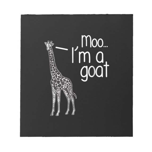Bloc De Notas Giraffe Moo Soy una cabra (Frente)
