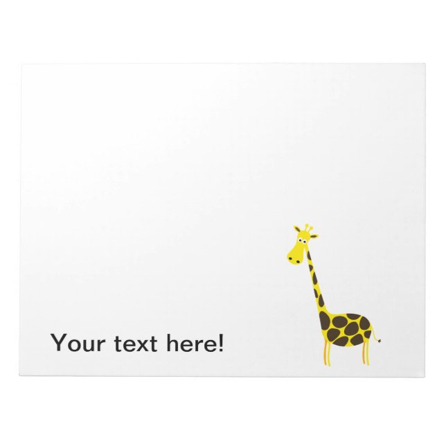 Bloc De Notas Giraffe personalizado (Frente)