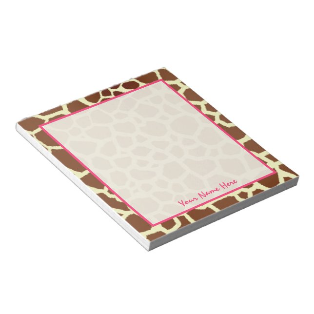 Bloc De Notas Giraffe Personalizado Notepad (Lado Derecho)
