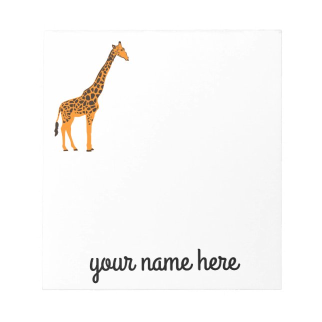 Bloc De Notas Giraffe Personalizado Stationery Notepad (Frente)