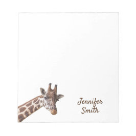 Bloc De Notas Giraffe Safari nombre personalizado
