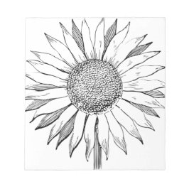 Bloc De Notas Girasol ilustrado