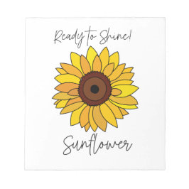 Bloc De Notas Girasol Listo Para Brillar Girasol