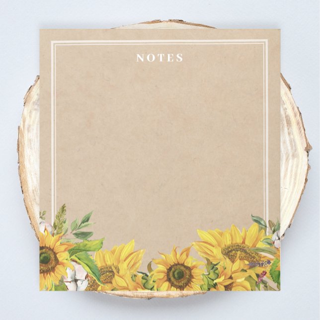 Bloc De Notas Girasoles rusos en Kraft Notepad (Subido por el creador)