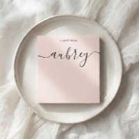 Girly Monograma caligrafía Rubor Pink