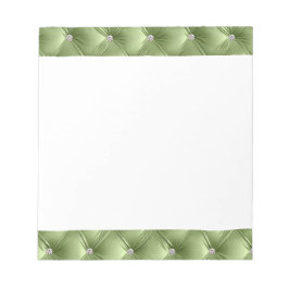 Bloc De Notas Glam Girly Sage Green Faux Velvet