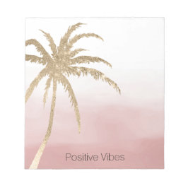 Bloc De Notas Glam Gold Palm Tropical Pink Pink