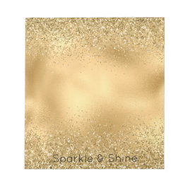 Bloc De Notas Glitzy Gold Glam Purpurina Sparkle