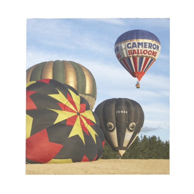 Bloc De Notas Globos aerostáticos cerca de Wanaka, Isla Sur, Nue (Frente)