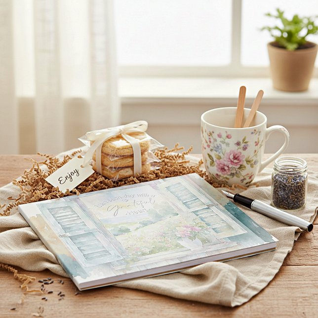 Bloc De Notas Glorioso acuarela floral ventana (Subido por el creador)