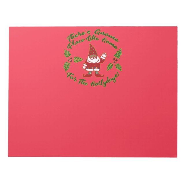 Bloc De Notas Gnome Para Los Navidades De Hollydays (Frente)