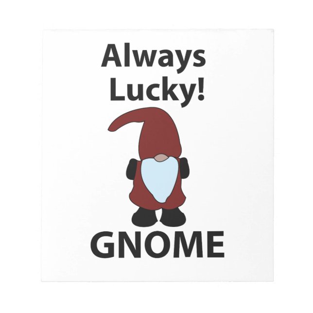 Bloc De Notas Gnome siempre afortunado Gnome (Frente)