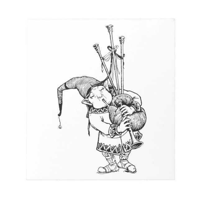 Bloc De Notas Gnome y sus Bagpipes (Frente)