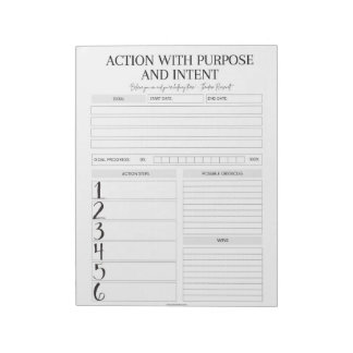 Bloc De Notas Goal Achiever's Masterplan: Action Plan Notepad