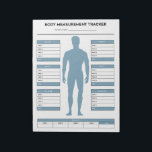 Bloc De Notas Goal Body Measurements Tracker Weight Loss Fitness<br><div class="desc">Goal Body Measurements Tracker Weight Loss Fitness Notepad for Boys. Log your progress each week with this body measurement tracker notepad. Blue Version.</div>