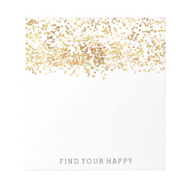 Bloc De Notas Gold Glitzy Confetti (Frente)