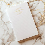 Bloc De Notas Gold leaf, gold plant lined notepad<br><div class="desc">Gold leaf,  gold plant lined notepad

Evenly lined note paper in a light grey colour.

Please note gold effect is printed.</div>