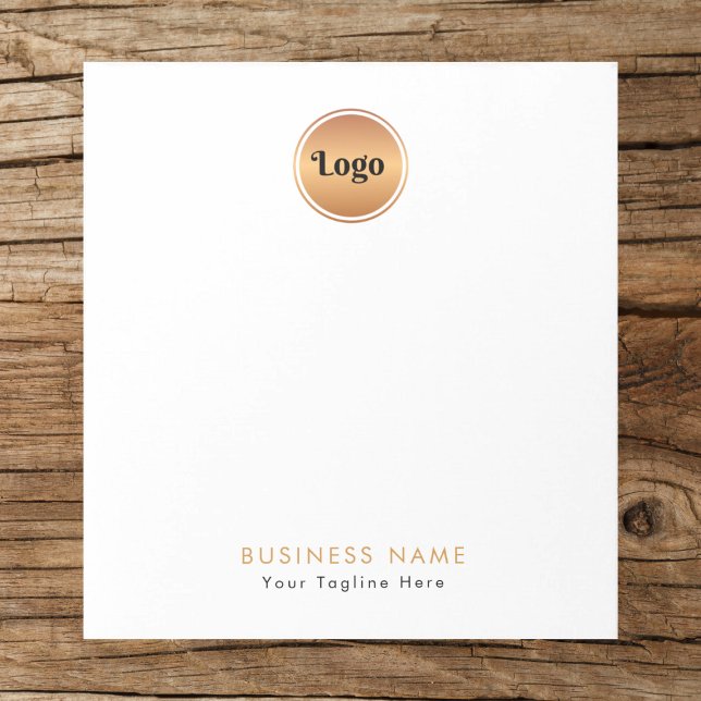 Bloc De Notas Gold Logo & Custom Text Business Company Branded   (Subido por el creador)