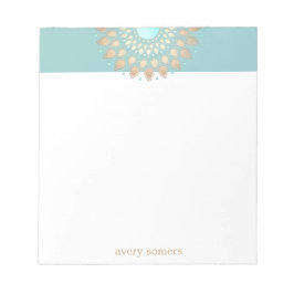 Bloc De Notas Gold Lotus Flower Mandala Notepad