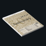 Bloc De Notas Golden Anniversary Candy Bar Wrapper Party Favor<br><div class="desc">Golden Anniversary Champagne  Candy Bar Wrapper Party Favor.  40 sheets of wrappers that fold around standard size Candy Bars.  Just need a glue stick.  Personalize for the perfect Party Favor</div>