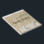 Bloc De Notas Golden Anniversary Candy Bar Wrapper Party Favor<br><div class="desc">Golden Anniversary Champagne  Candy Bar Wrapper Party Favor.  40 sheets of wrappers that fold around standard size Candy Bars.  Just need a glue stick.  Personalize for the perfect Party Favor</div>