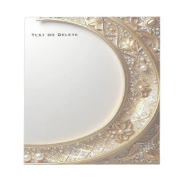 Bloc De Notas Golden Ornate Frame Notepad