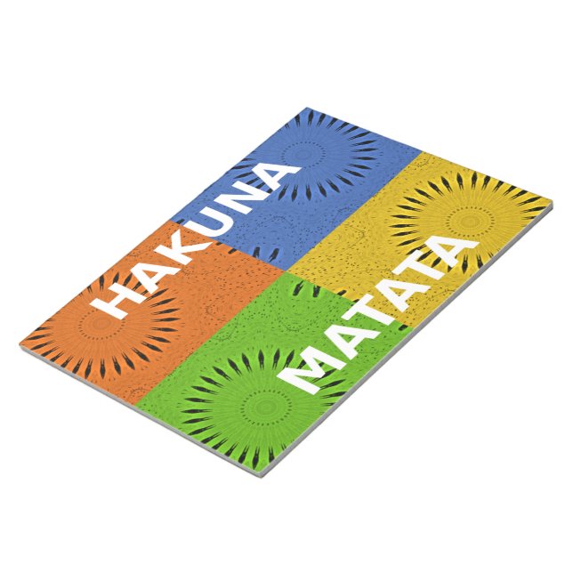 Bloc De Notas Golden Red Blue Green Hakuna Matata (Lado Derecho)