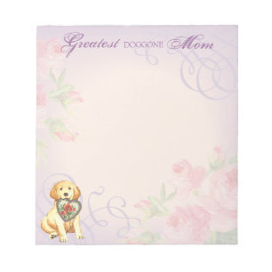 Bloc De Notas Golden Retriever Heart Mom