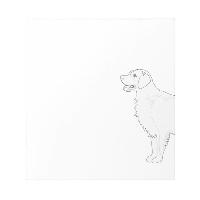 Bloc De Notas Golden Retriever Ready to Color Design (Frente)