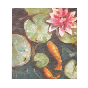 Bloc De Notas Goldfish Koi Pond Water Lilies