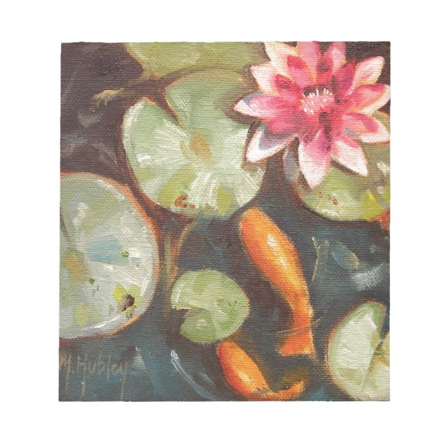 Bloc De Notas Goldfish Koi Pond Water Lilies (Frente)