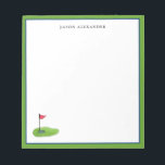 Bloc De Notas Golf personalizado<br><div class="desc">Fun & Preppy Golf fanáticos de notas personalizadas</div>