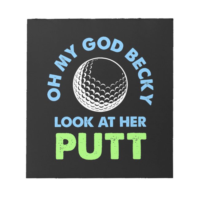 Bloc De Notas Golfer Oh Dios mío (Frente)