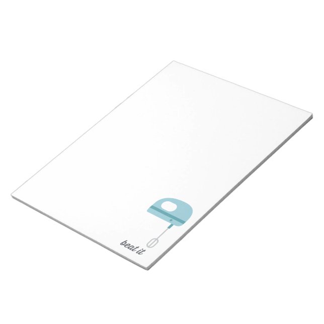 Bloc De Notas Golpearla | Beater de cocina azul (Lado Derecho)