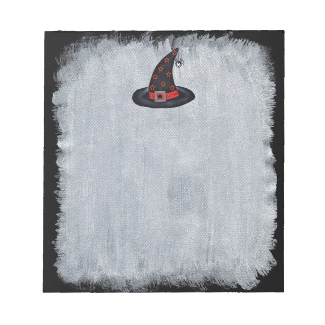 Bloc De Notas Gorra de bruja negra Stars Cute Spider Halloween (Frente)
