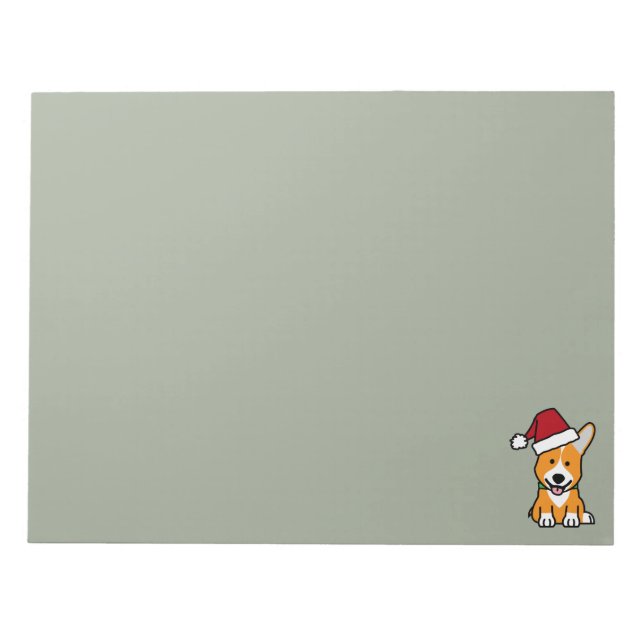 Bloc De Notas Gorra de Santa del navidad Galés del Pembroke del (Frente)