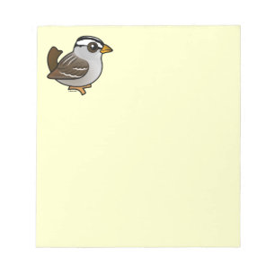 Bloc De Notas Gorrion Coroniblanco Birdorable