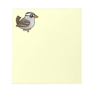 Bloc De Notas Gorrion Coroniblanco Birdorable