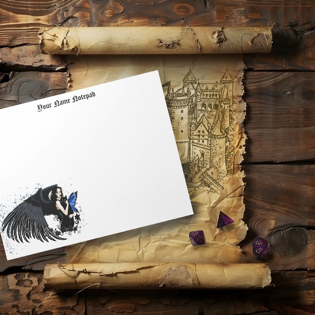 Bloc De Notas Gótico Angel Wings Black Cat (Subido por el creador)