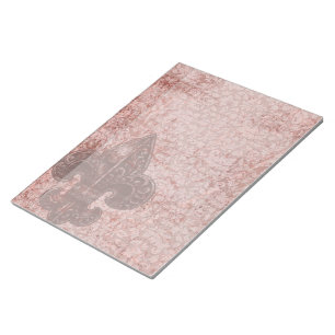 Bloc De Notas Gótico Grunge Red Fluer De Lis Notepad Legal