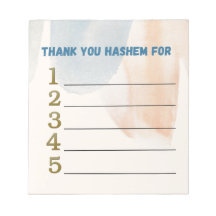 Gracias, Hashem notepad